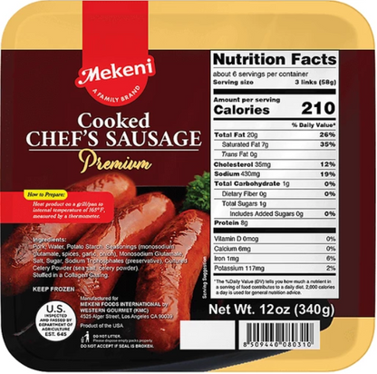 Mekeni Chef's Cooked Premium Sausage (12 oz.)