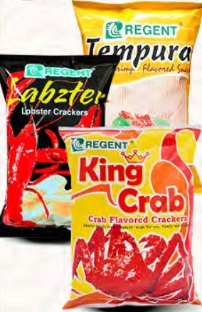 Regent Flavored Crackers (Lobster/King Crab/Tempura) 85-100 g - Kalye Filipino--Kalye Filipino